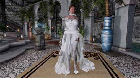 CBBE 3BA 3BBB UNI BOOB Haku Wedding Dress 日本語化対応 服アクセサリー Skyrim