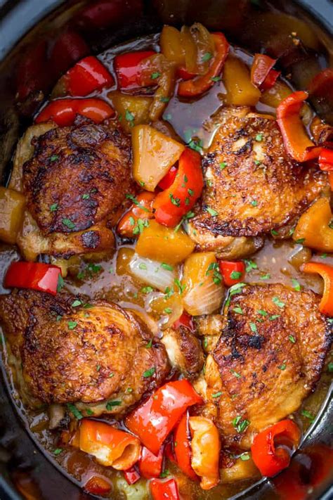 Pineapple Chicken Thighs Slow Cooker