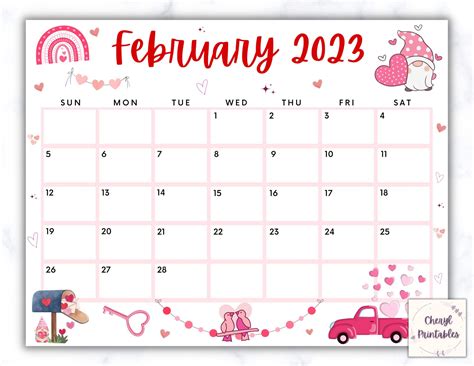 Editable February Calendar Printable Wall Calendar Etsy Artofit