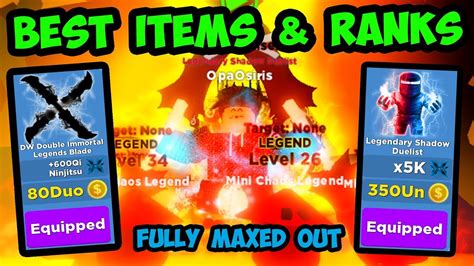 New Best Items Ranks Op Pet Stats Roblox Ninja Legends Youtube