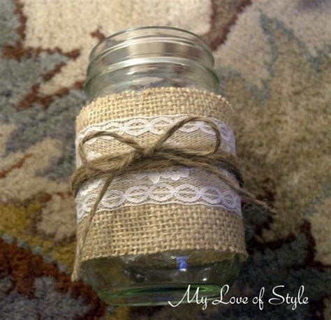 DIY Burlap And Lace Mason Jars Lace Mason Jars Diy Burlap Mason Jars