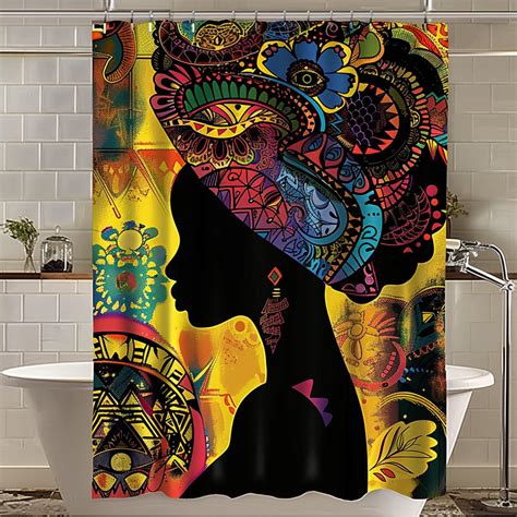 Add A Touch Of Afrofuturism To Your Bathroom With This Stunning African American Woman Shower