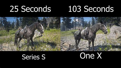 Xbox Series S Vs Xbox One X Comparison Load Times Red Dead