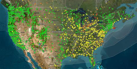 Current Air Quality Map For United States and Canada