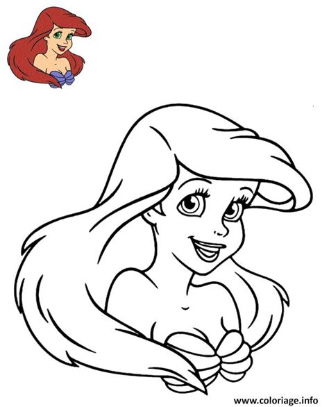 Coloriage ariel la petite sirene 2 à imprimer Dessin ariel Coloriage