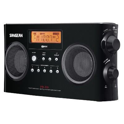 Sangean Pr D Fm Stereo Am Portable Digital Tuning Radio Black Target