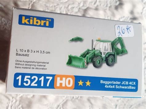 Neu Kibri HO Bausatz 15217 Baggerlader JCB 4 CX SchwarzBau In