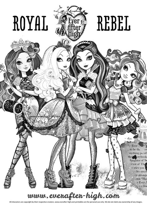 Ever After High Lizzie Hearts Coloring Pages