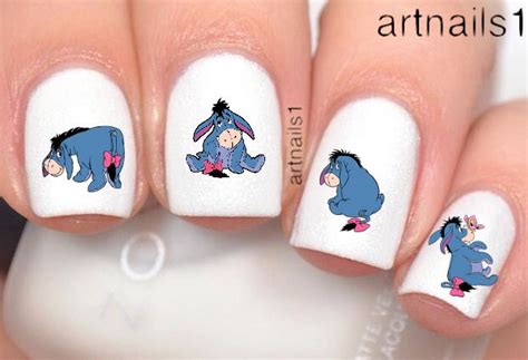 Disney Eeyore Winnie The Pooh Bear Nail Art Water Stickers Manicure