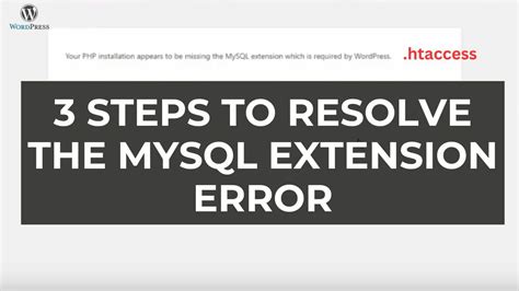 Your Php Installation Appears To Be Missing The Mysql Extension Which