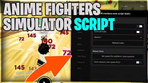 Update X Roblox Anime Fighters Simulator Script Auto Farm Inf