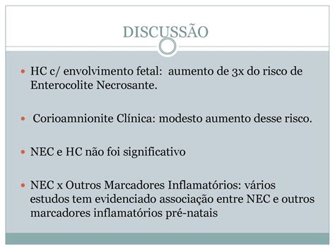 Corioamnionite Como Fator De Risco Para Enterocolite Necrosante Ppt