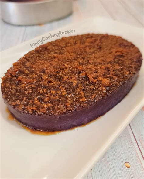 No Bake Ube Cassava Flan