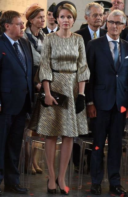 Queen Mathilde Pays Tribute To WWI At Ypres Royal Clothing First