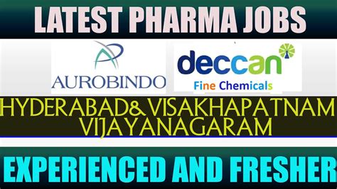 New Pharma Jobs In Tuni Vizag Vijayanagaram And Hyderabad Jobs In