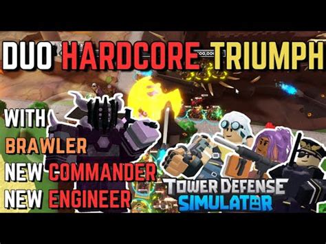 Duo Hardcore Triumph With Brawler And Reworked Towers Tower Defense Simulator Tds Youtube