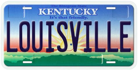 Louisville Kentucky Aluminum Novelty Car License Plate Ebay