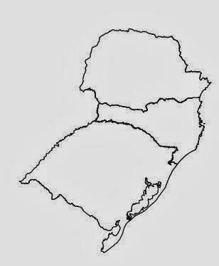 Blog de Geografia: Região Sul - Brasil - Mapa para colorir e pintar