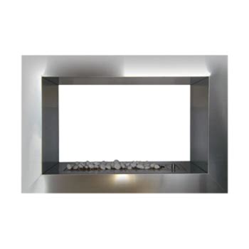 Megamaster double sided stainless steel flueless gas fireplace | FGS ...