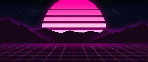 Pink aesthetic Wallpaper 4K, RetroWave art, Sunset, Outrun