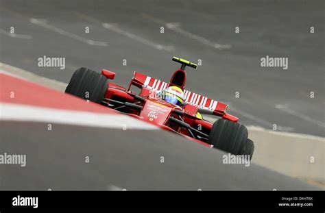 Brazilian Formula One Driver Felipe Massa Of Scuderia Ferrari Steers