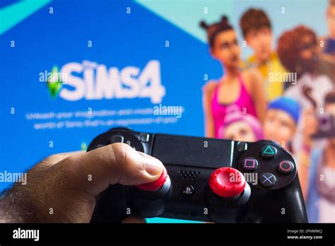 In This Photo Illustration A Playstation Ps Controller And The Sims