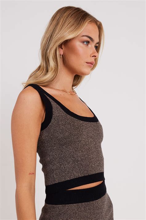 Nude Lucy Nude Active Knit Tank Granite Stylerunner