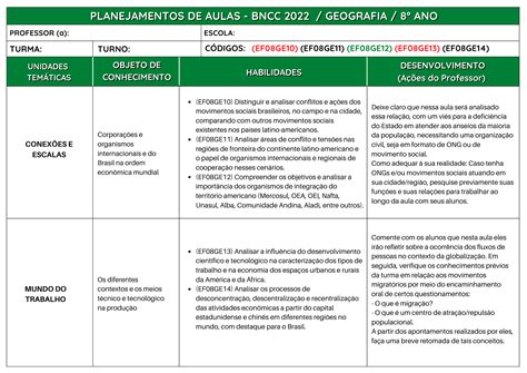 Plano De Aula Para Ano Geografia Image To U