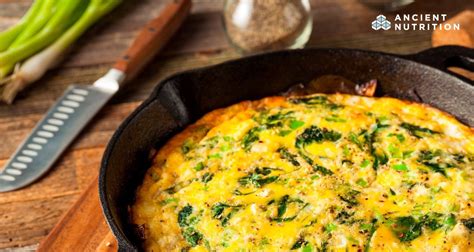 Spinach Goat Cheese Frittata With Bone Broth Protein Ancient