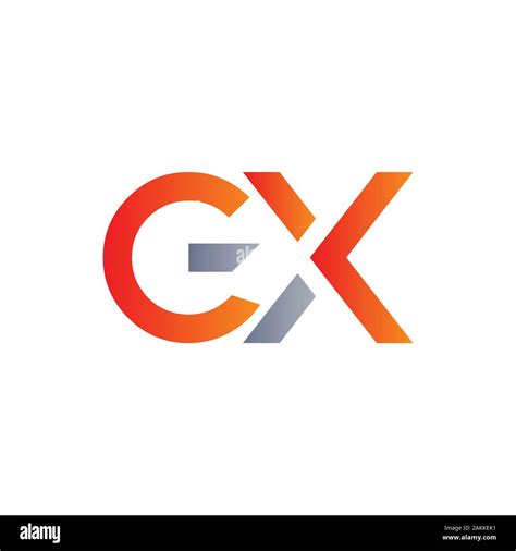 Gx Inicial Carta Logotipo Enlazado Gx Carta Tipo Plantilla Vectorial