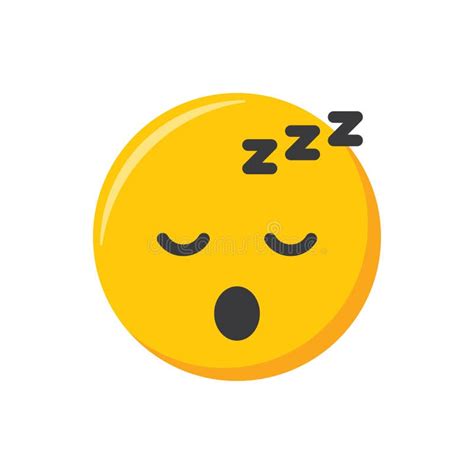 Icône Emoji Illustration Vectorielle émoticône Face Endormie