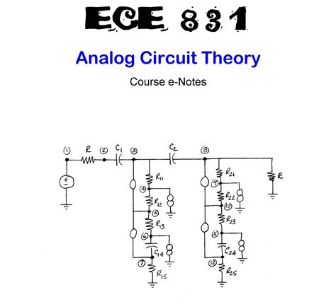 Ece 831 Analog Circuit Theory Willow Electronics Inc