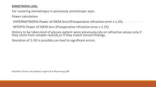 Iol power And IOL power calculation | PPT