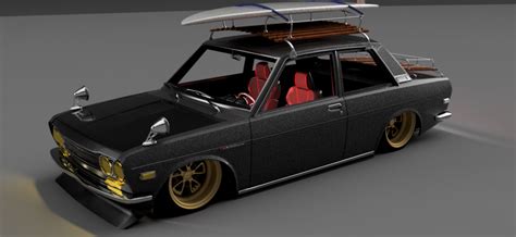 Custom DATSUN 510 3D CAD Model Library GrabCAD Atelier Yuwa Ciao Jp