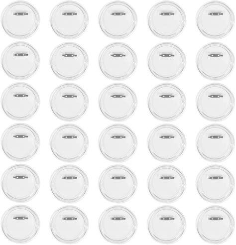 Yexpress 70 Pack Acrylic Design Button Badge Clear Plastic