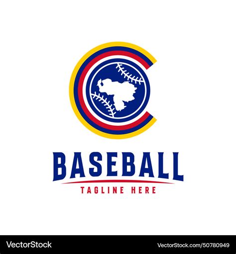 Venezuela baseball sports logo Royalty Free Vector Image