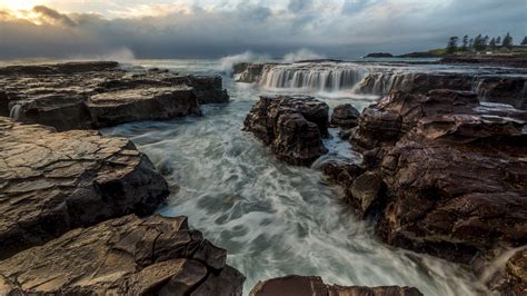 1920x1080 Resolution Waterfalls Hdr Long Exposure Rock Waterfall