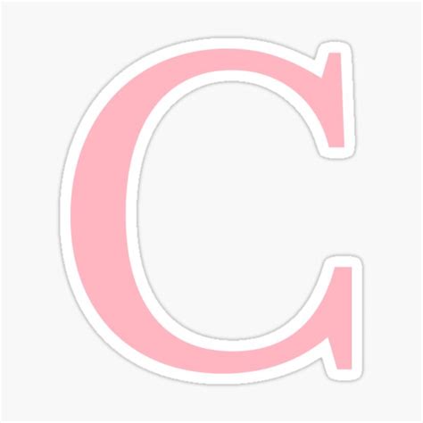 Letter C Light Pink Color Sticker For Sale By Funstudio Redbubble