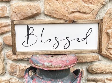 Blessed Blessed Sign Blessed Wood Sign Framed Blessed Sign Etsy