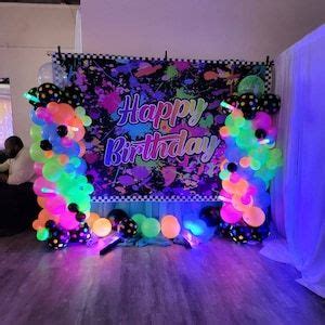 NEON Balloon Garland Kit NEON Balloon Arch Glow Party Decorations Disco