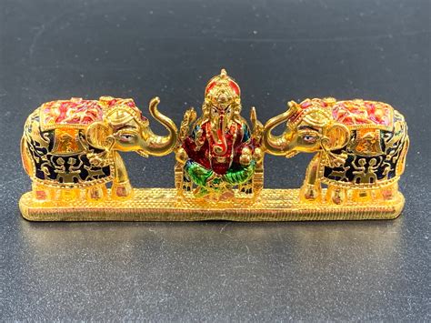 Enamel Paint Ganesh Idol Car Idols Lord Ganesh Stand Idol Etsy