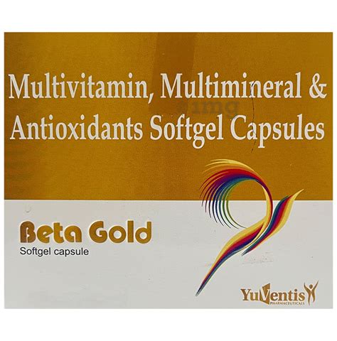 Beta Gold Softgel Capsule Buy Strip Of 15 0 Soft Gelatin Capsules At