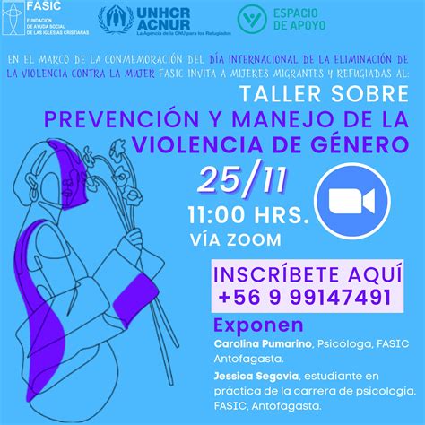 Taller En L Nea Sobre Prevenci N Y Manejo De La Violencia De G Nero Fasic