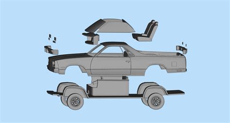 Stl Printable Chevy El Camino Fifth Generation 3d Model 3d Printable Cgtrader