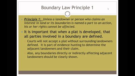 Principles Of Boundary Law Youtube