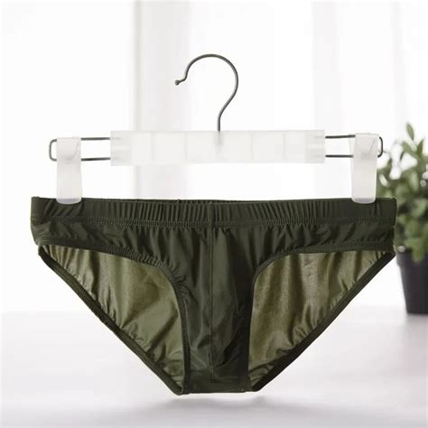 Billionm Men S Briefs Soft Breathable Silk Sexy Underwear Men S Hot Hips Up Transparent