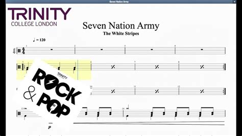 Seven Nation Army Trinity Grade 1 Drums YouTube