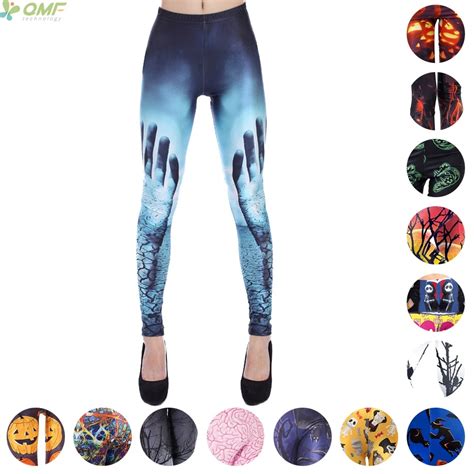 Halloween Zombie D Print Cosplay Pencil Trouser Fashion Gothic