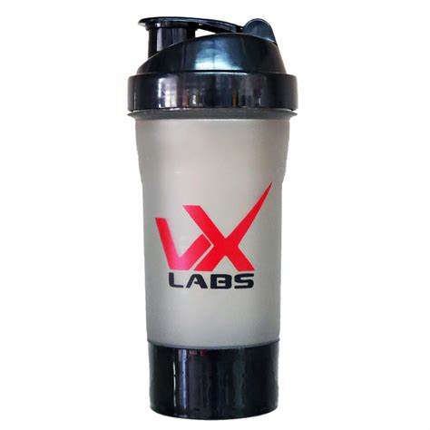 Vx Labs Gym Shaker Bottle 700ml With Extra Compartment 100 Leakproof Ideal For Protein