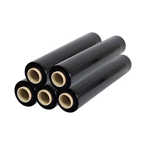 10 Bobinas Filme Stretch 800 Metros Sem Tubete Preto RC Pack